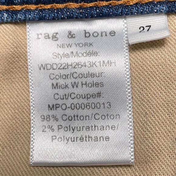 RAG & BONE Dre Low-Rise Slim Boyfriend Distressed Jeans - Picture 9 of 10